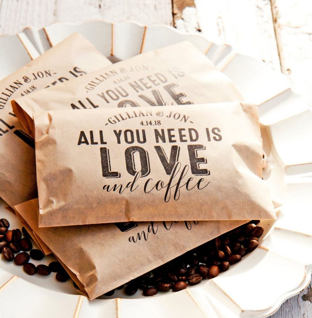 Personalized Wedding Coffee Favor From Mavora - via etsy.com