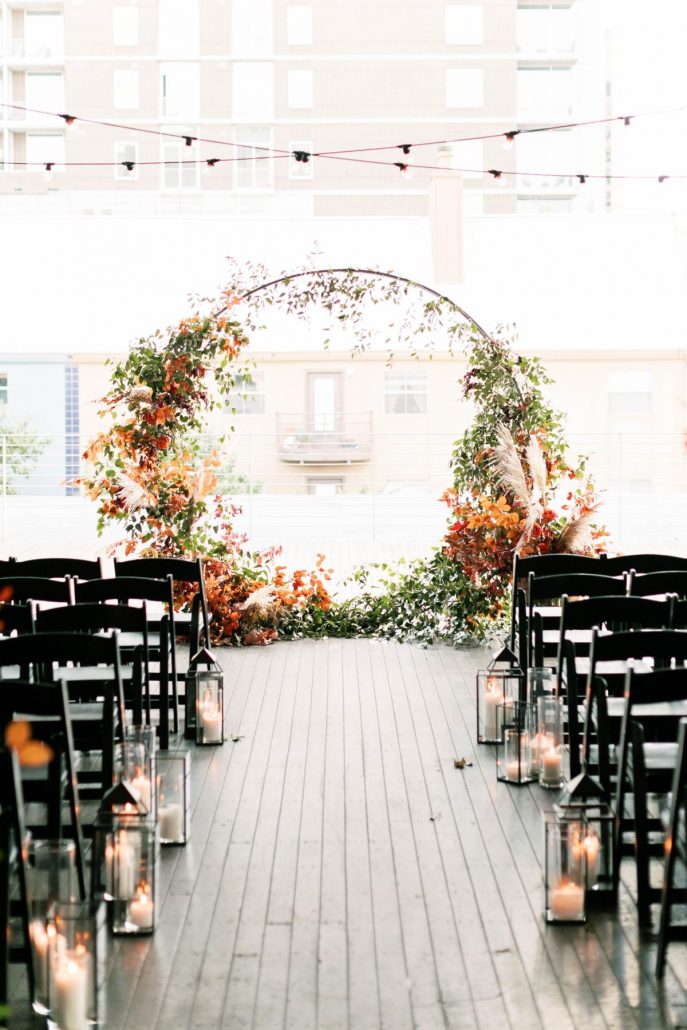 Fall Wedding Moon Gate - via stylemepretty.com