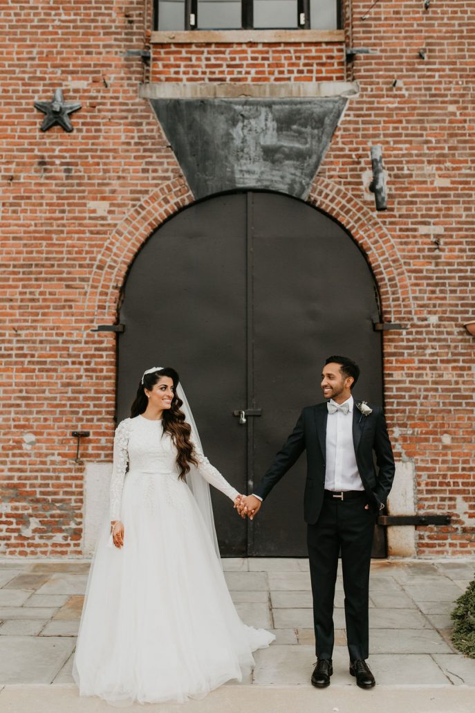 Nailah and Hasan Wedding - Bride and Groom Portrait - Liberty Warehouse - Jenna Cavanaugh Photography
