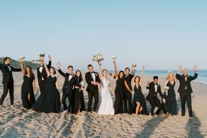 Jamie and Jasper Wedding - Fun Wedding Party Portrait - Gurneys Montauk - Pat Furey Photography