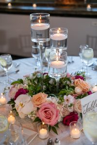Sammi and Steven Wedding - Low Centerpiece - Tribeca Rooftop - Danny Weiss Studio