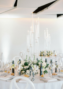 Alexis and AJ Wedding - Candelabra Centerpiece - Maritime Parc - Bri Johnson Studios