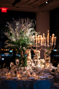 Stephanie and Ricky Wedding - Manzanita Tree Centerpiece - The Glasshouse - Berit Bizjak Photography