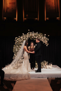 Samantha and Ryan Wedding - Moon Gate Floral Arch - Gotham Hall - Toujours Photo