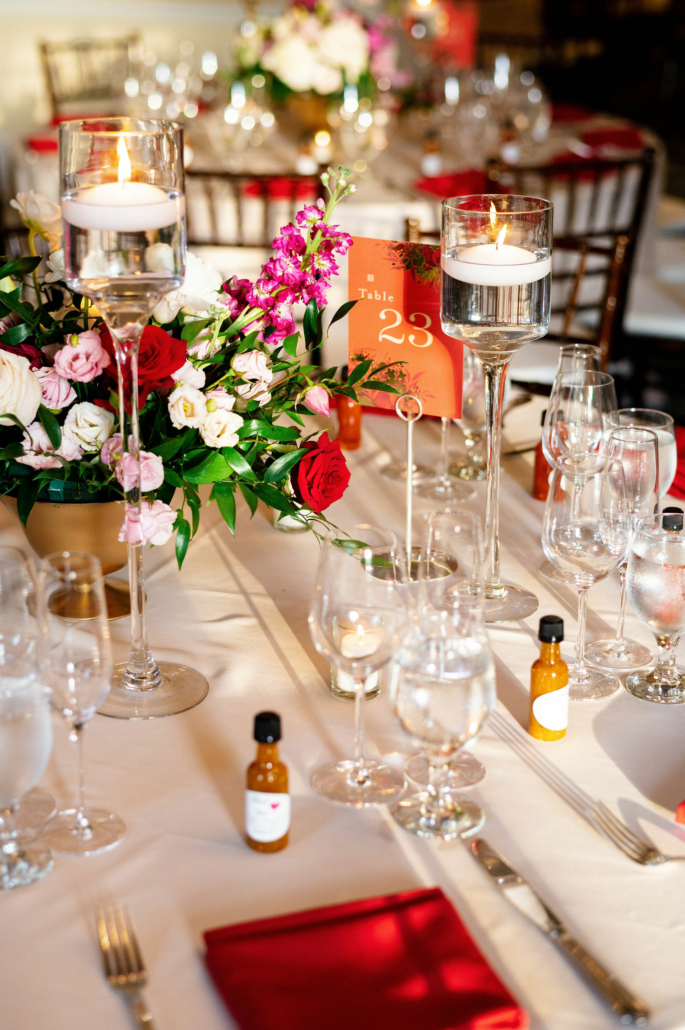 Sophie and Debayan Wedding - Low Centerpiece - New York Botanical Garden - Ivash Studio