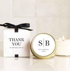 Mini Candle Wedding Favor - via LuLu Sugar on etsy.com