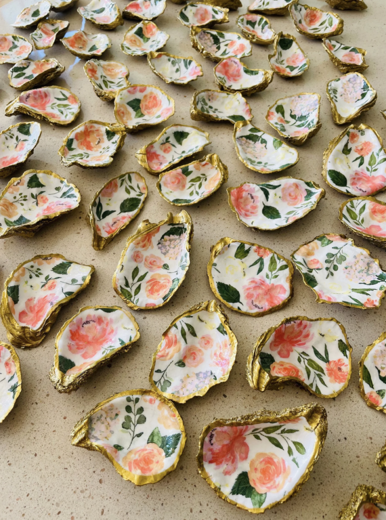 Decoupage Oyster Shell Wedding Favor - via Platonic Home on etsy.com