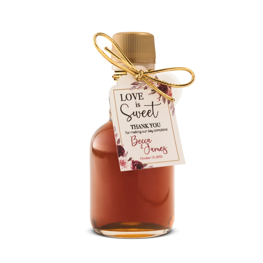 Maple Syrup Wedding Favor - via bensmaplesyrup.com