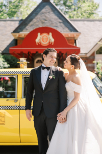 Rebecca and Kevin Wedding - Bride and Groom Portrait - Tavern on the Green - Lizzie Burger Photography