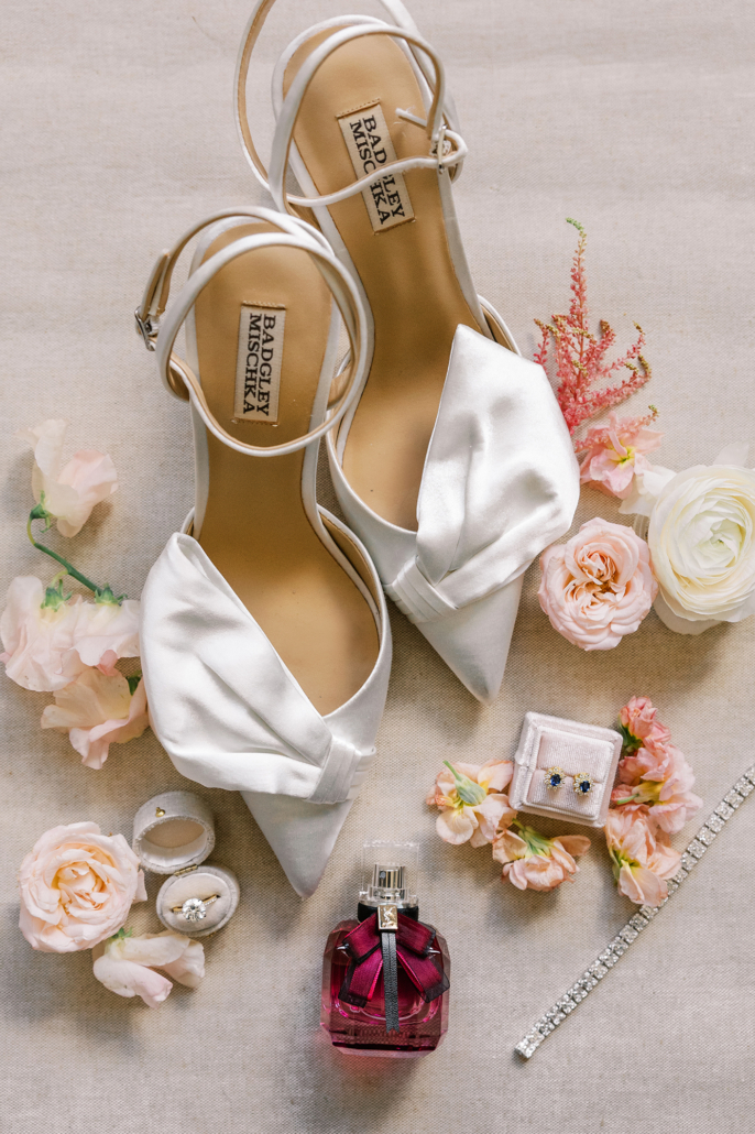 Rebecca and Kevin Wedding - Brides Shoes Jewelry - Tavern on the Green - Lizzie Burger Photography