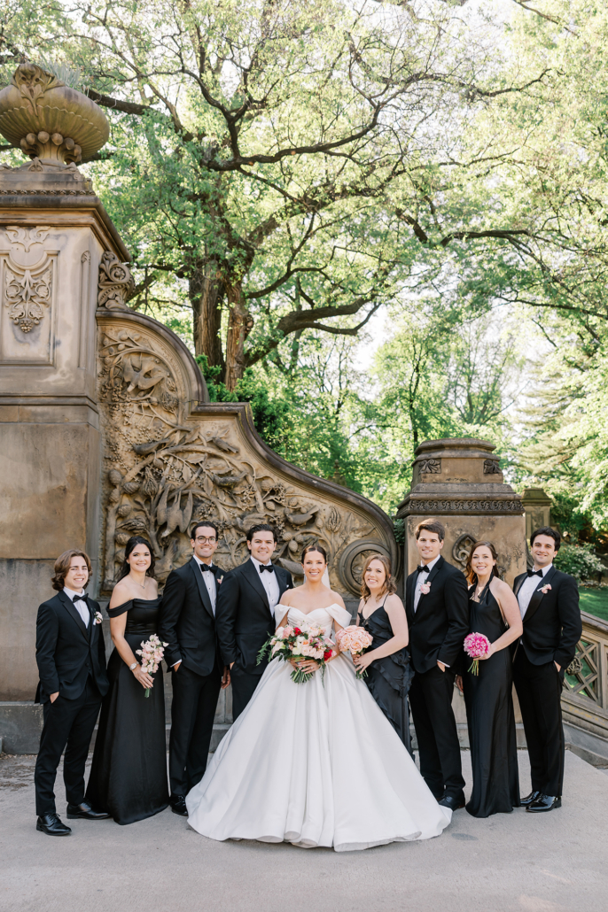 Rebecca and Kevin Wedding - Wedding Party Portrait - Tavern on the Green - Lizzie Burger Photography