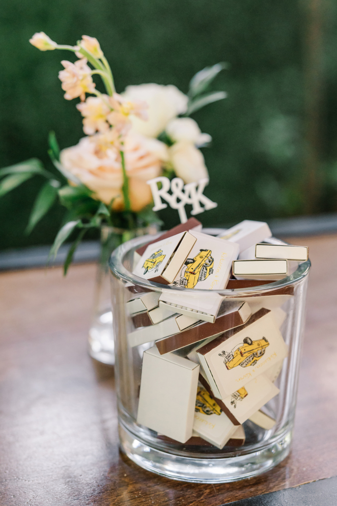 Rebecca and Kevin Wedding - Vintage Taxi Matchboxes - Tavern on the Green - Lizzie Burger Photography