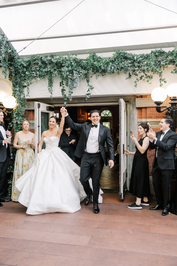 Rebecca and Kevin Wedding - Bride and Groom Reception Entrance - Tavern on the Green - Lizzie Burger Photography