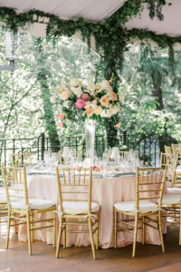 Rebecca and Kevin Wedding - High Centerpiece - Tavern on the Green - Lizzie Burger Photography