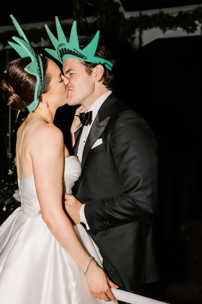 Rebecca and Kevin Wedding - Bride and Groom Kissing - Tavern on the Green - Lizzie Burger Photography