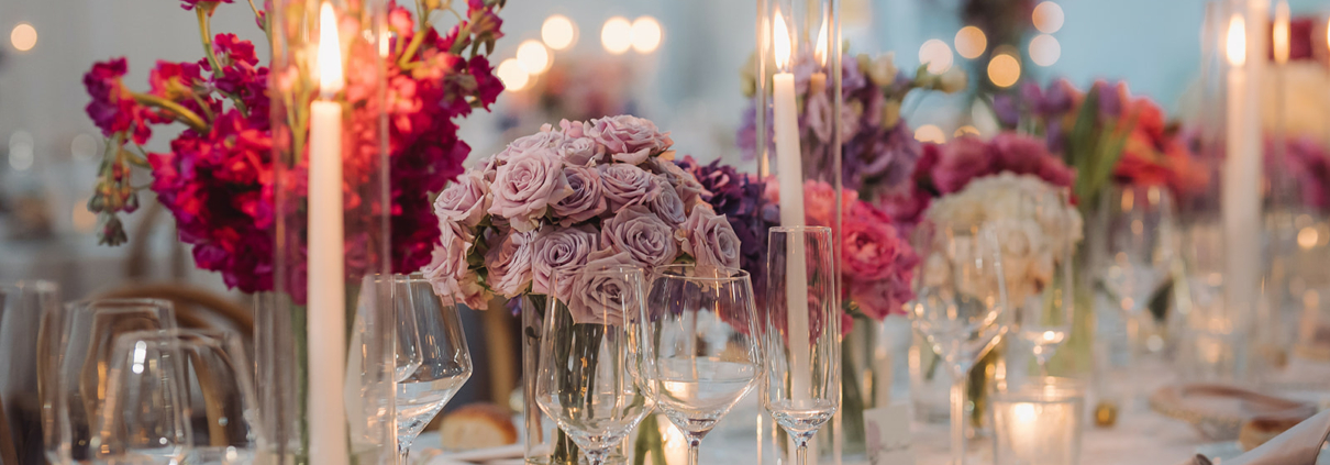 Rebecca and Robert Wedding - Tablescape Grouped Arrangments - Bryant Park Grill - Ein Photography
