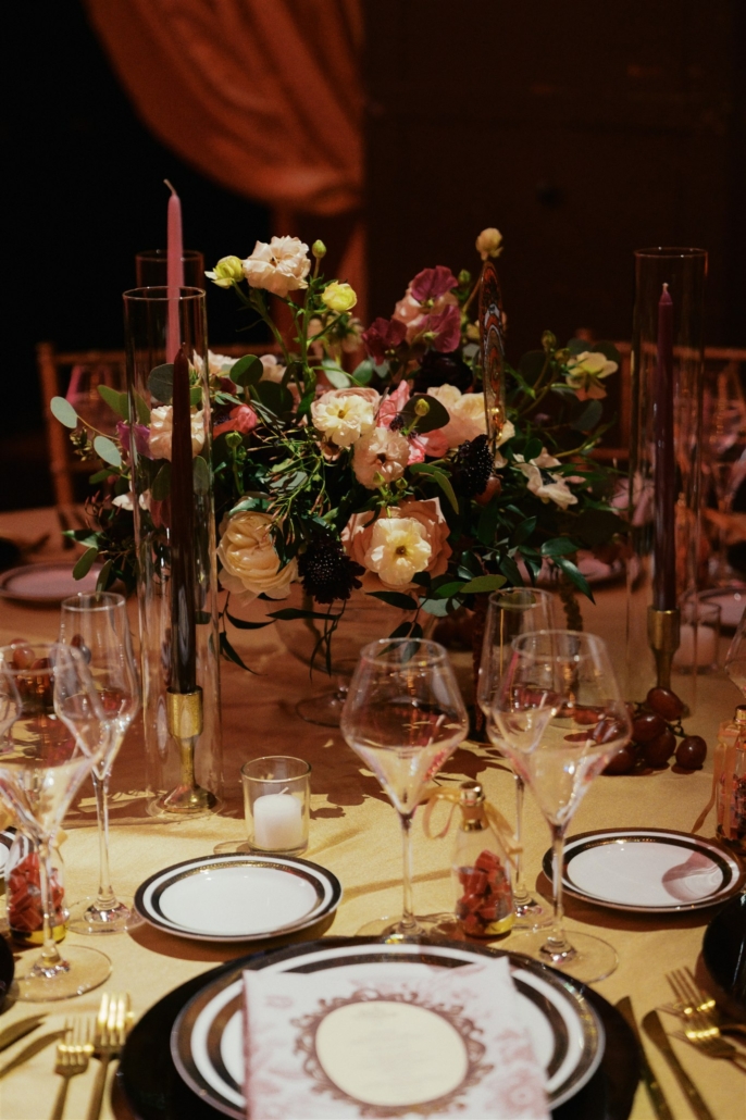 Masha and Phoebe Wedding - Low Centerpiece - Angel Orensanz Foundaiton _ Aesthetic Sabatoge