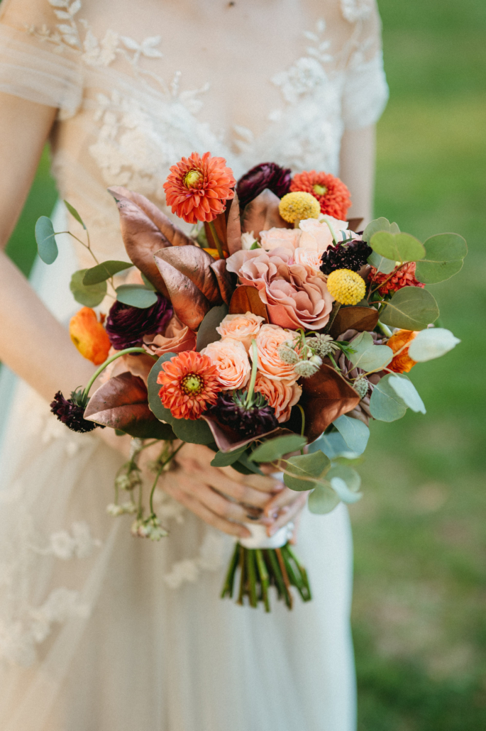Taryn and Sahill Wedding - Brides Bouquet - Storm King - Mary Claire Photography