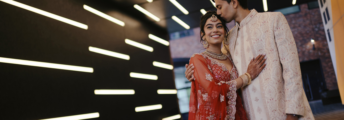 Shifali and Vikram Wedding - Bride and Groom Portrait - Vesper - Tati and Roman Photography