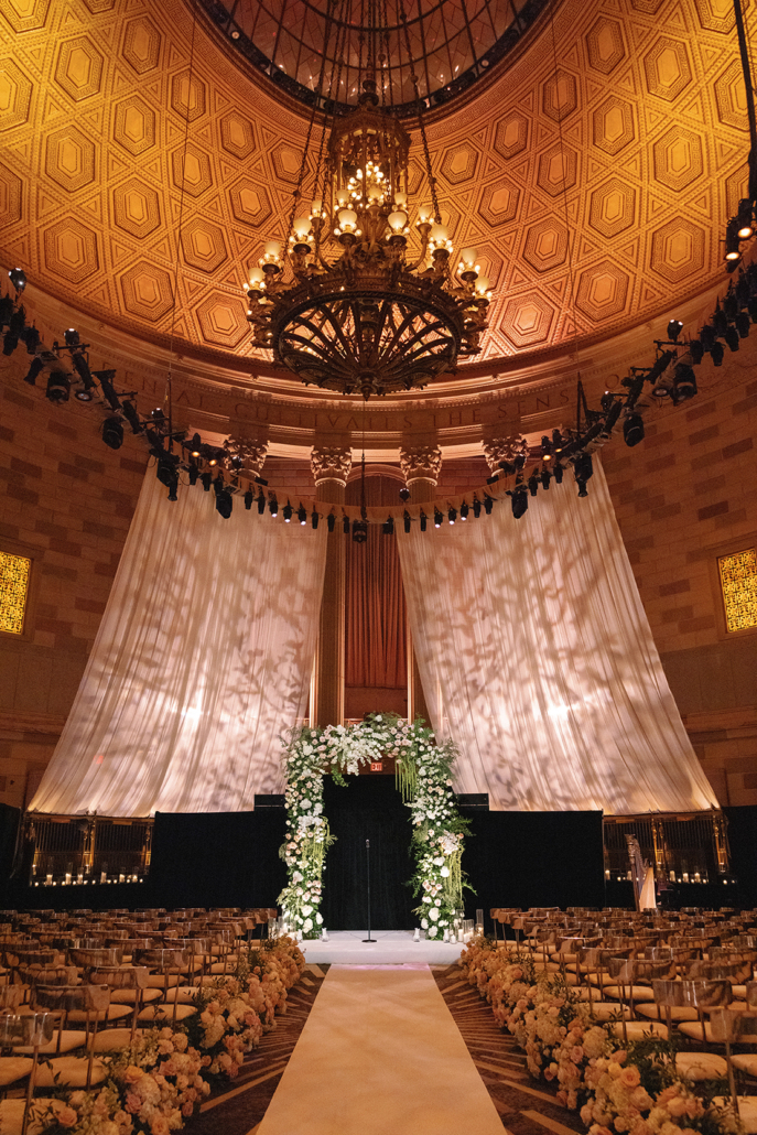Wedding Ceremony Atmosphere Floral Arch - Gotham Hall - Anni Graham