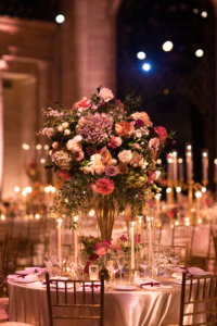 Nina and Lorenzo Wedding - High Centerpiece - Cipriani 25 Broadway - Walker Studios