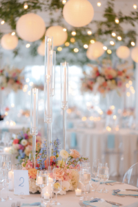 Charlotte and Alex Wedding - Candelabra Centerpiece - The Bordone LIC - Susan Shek Photography