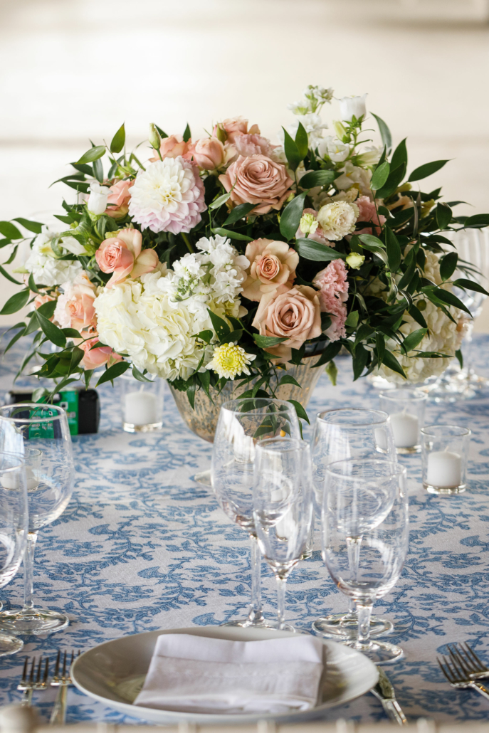 Paige and Ryan Wedding - Low Centerpiece - Hutton Brickyards - Craven Co Photo