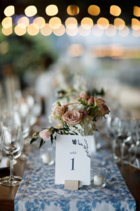 Paige and Ryan Wedding - Low Centerpiece - Hutton Brickyards - Craven Co Photo