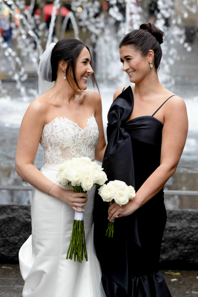 Brienna and Patrick Wedding - Bride Bridesmaids Bouquet - Tribeca Rooftop - Anthony Vazquez Photography