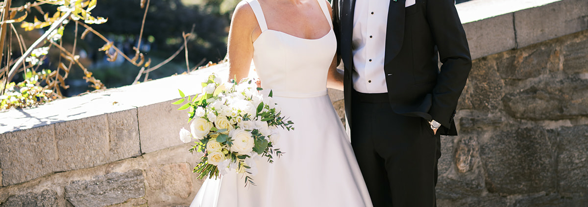 Christina and Mike Wedding - Bride and Groom Portrait - Brooklyn Botanic Garden - Sophie Kaye Photography