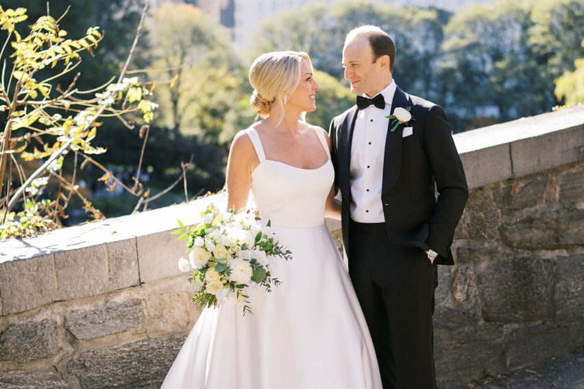 Christina and Mike Wedding - Bride and Groom Portrait - Brooklyn Botanic Garden - Sophie Kaye Photography