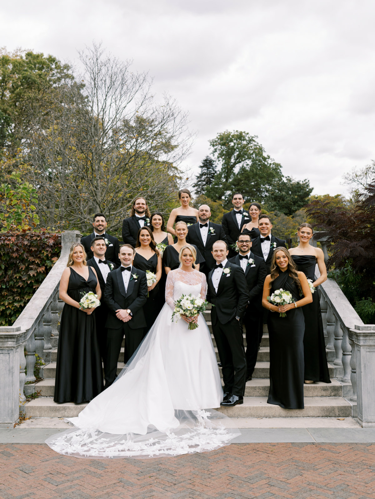 Christina and Mike Wedding - Wedding Party Portrait - Brooklyn Botanic Garden - Sophie Kaye Photography