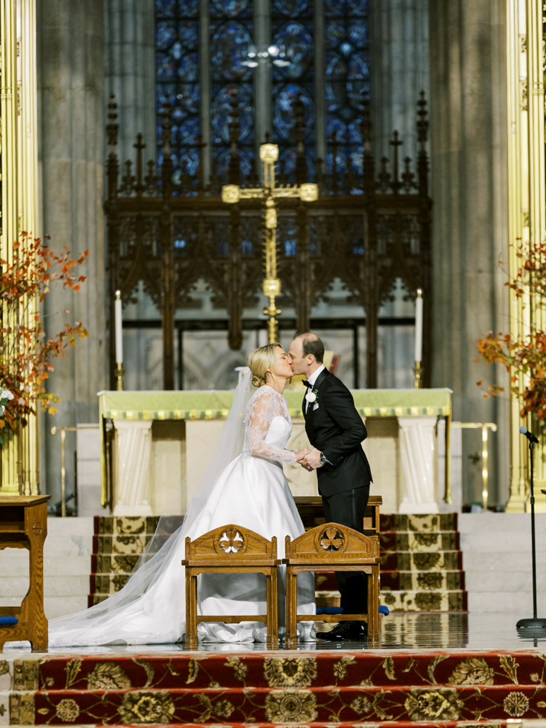 Christina and Mike Wedding - First Kiss - Brooklyn Botanic Garden - Sophie Kaye Photography