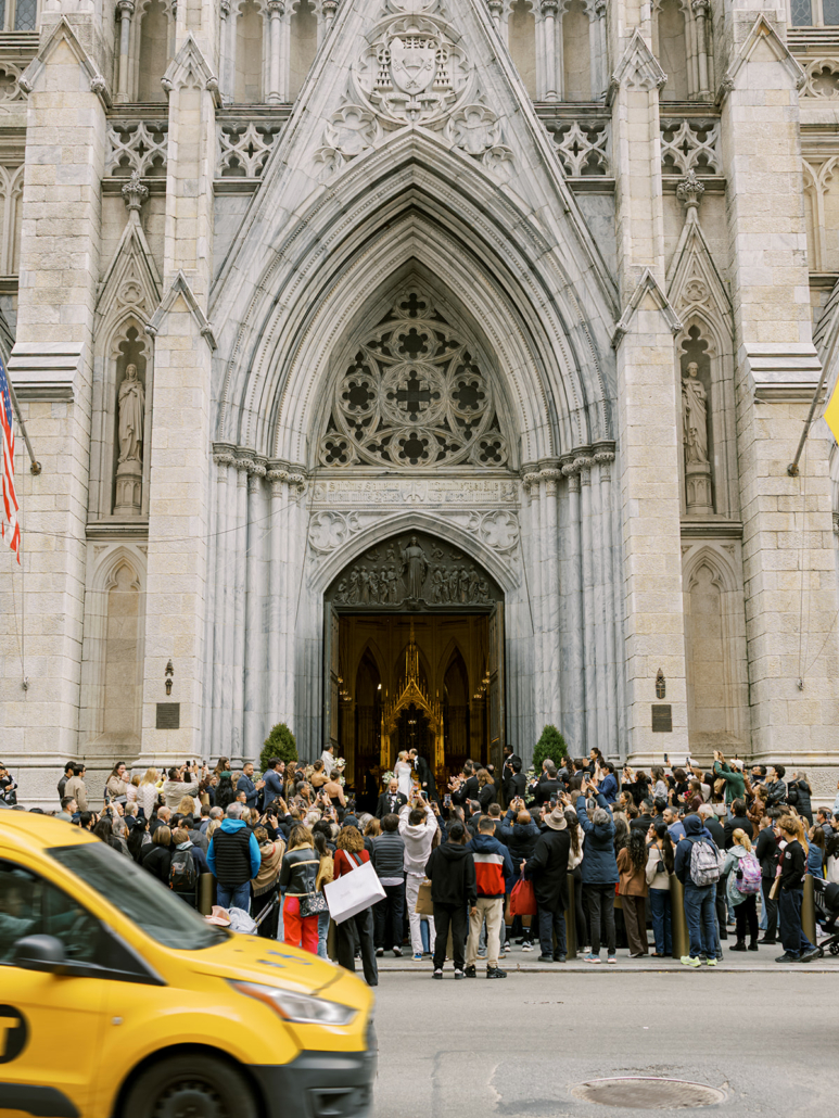 Christina and Mike Wedding - Church Ceremony Exit - Brooklyn Botanic Garden - Sophie Kaye Photography