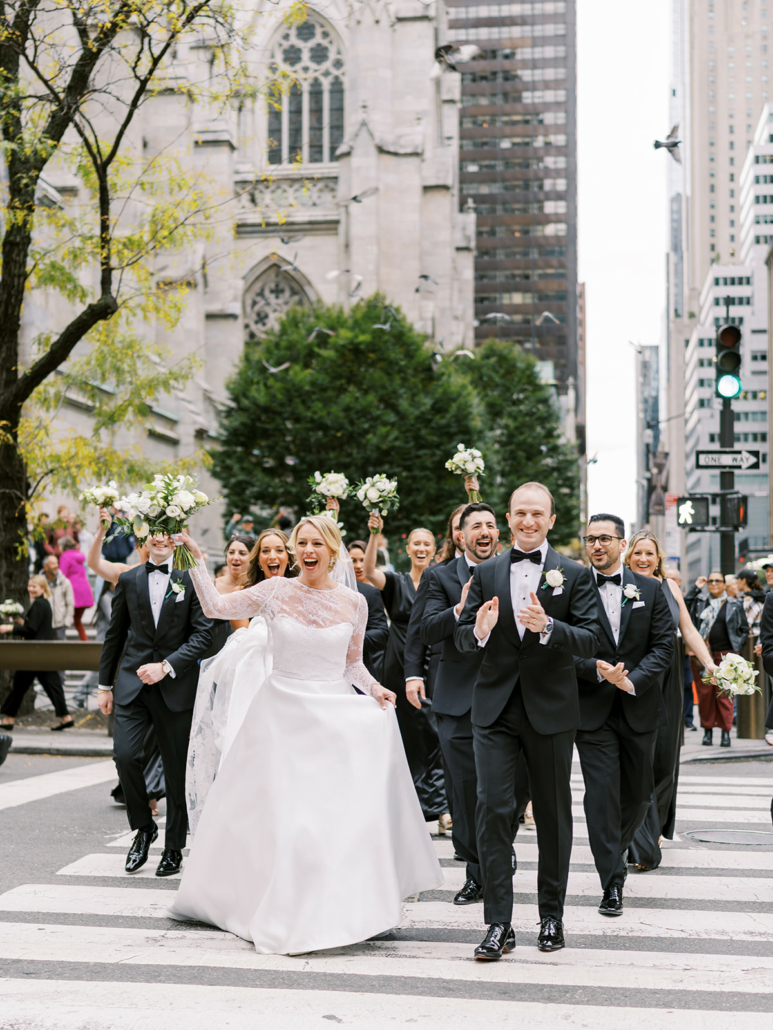 Christina and Mike Wedding - Fun Wedding Portrait - Brooklyn Botanic Garden - Sophie Kaye Photography