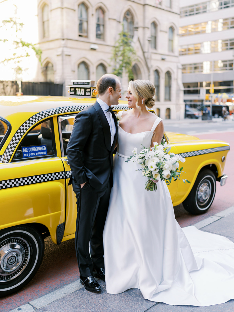 Christina and Mike Wedding - Bride and Groom Portrait Bouquet - Brooklyn Botanic Garden