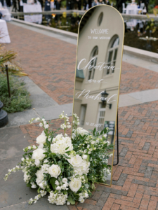 Christina and Mike Wedding - Welcome Sign - Brooklyn Botanic Garden - Sophie Kaye Photography