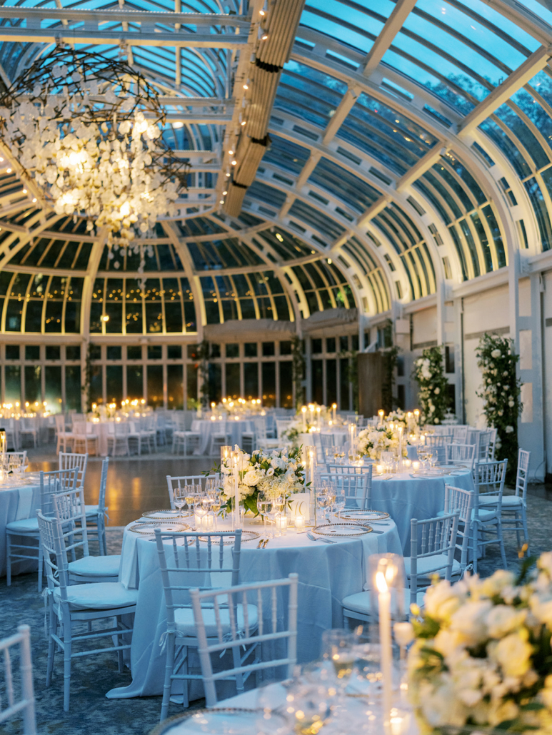 Christina and Mike Wedding - Low Centerpiece Reception Atmosphere - Brooklyn Botanic Garden - Sophie Kaye Photography
