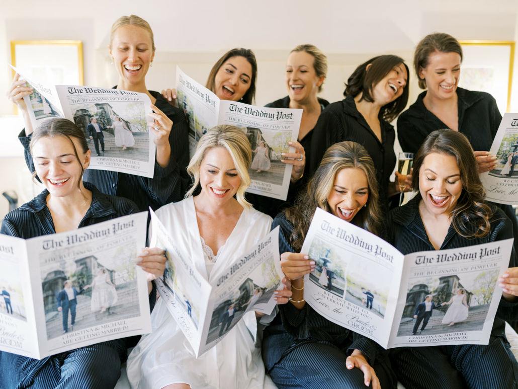 Christina and Mike Wedding - Bride Bridesmaids Getting Ready - Brooklyn Botanic Garden - Sophie Kaye Photography