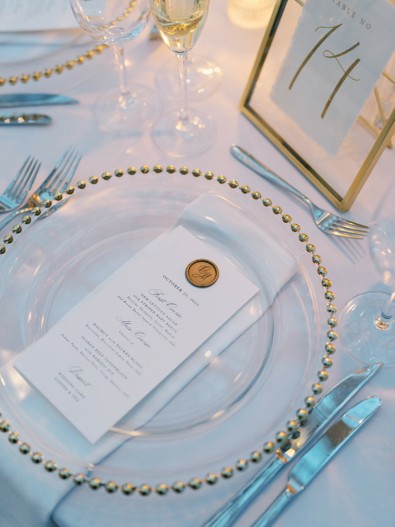 Christina and Mike Wedding - Dinner Menu - Brooklyn Botanic Garden - Sophie Kaye Photography