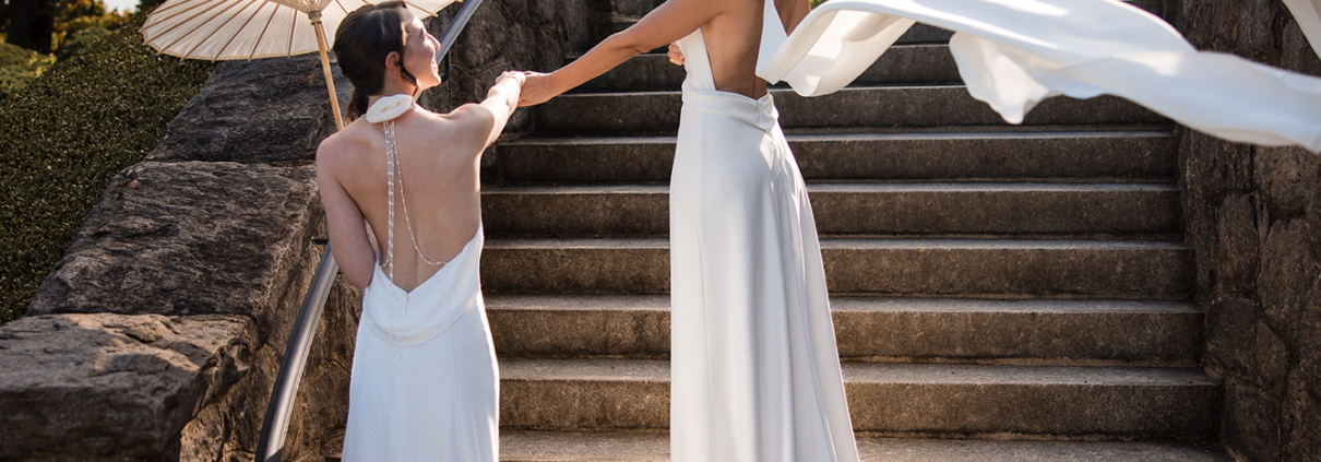 Kate and Alexa Wedding - Bridal Portrait - New York Botanical Garden - Susan Stripling Photography