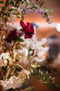 Katie and Alexa Wedding - Manzanita Tree Centerpiece Detail - New York Botanical Garden - Susan Stripling Photography