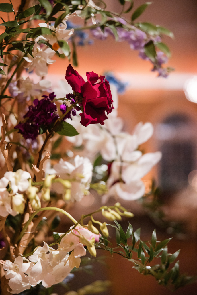 Katie and Alexa Wedding - Manzanita Tree Centerpiece Detail - New York Botanical Garden - Susan Stripling Photography