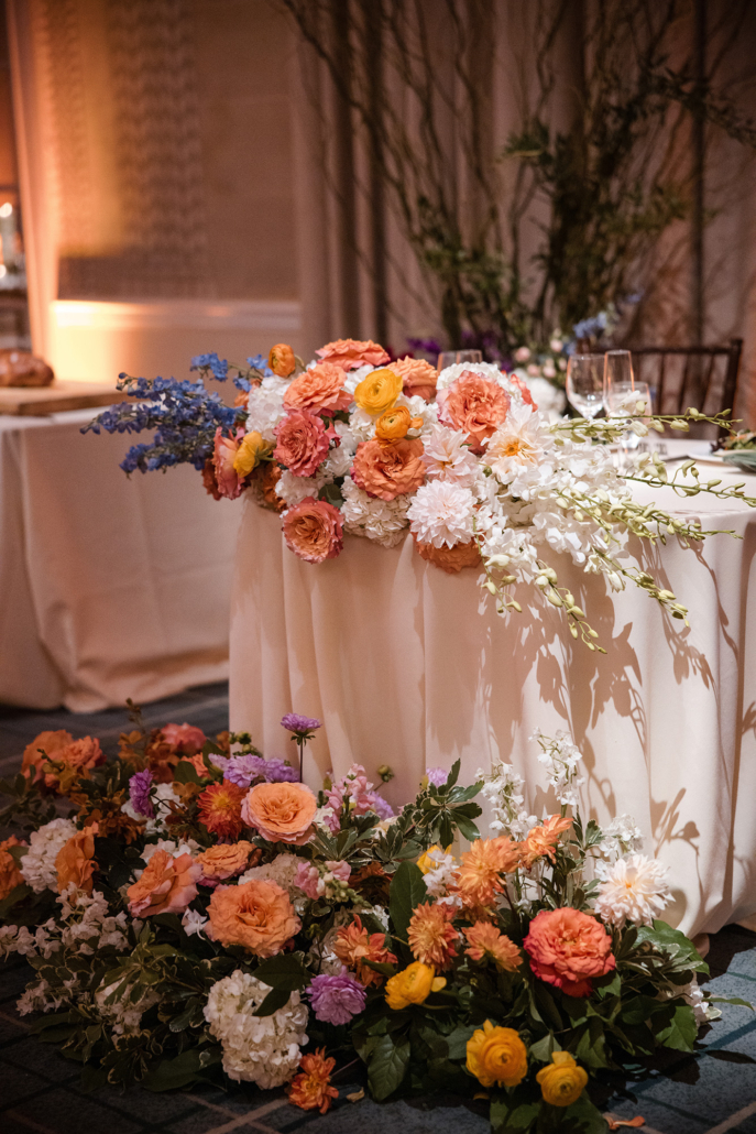 Katie and Alexa Wedding - Sweetheart Table - New York Botanical Garden - Susan Stripling Photography