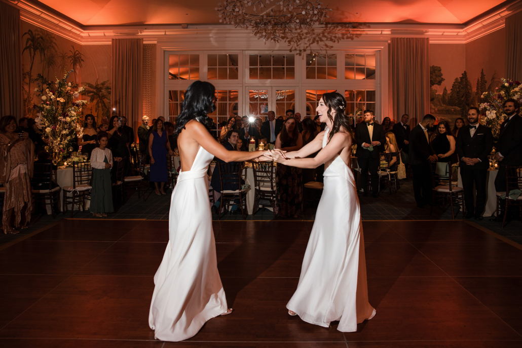 Katie and Alexa Wedding - First Dance - New York Botanical Garden - Susan Stripling Photography