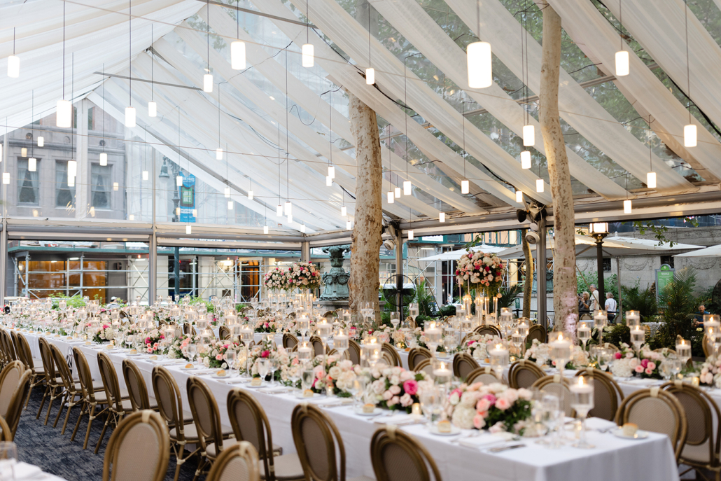 Lindsay and Mark Wedding - Reception Atmosphere Tablescape - Bryant Park Grill - Jaymo James