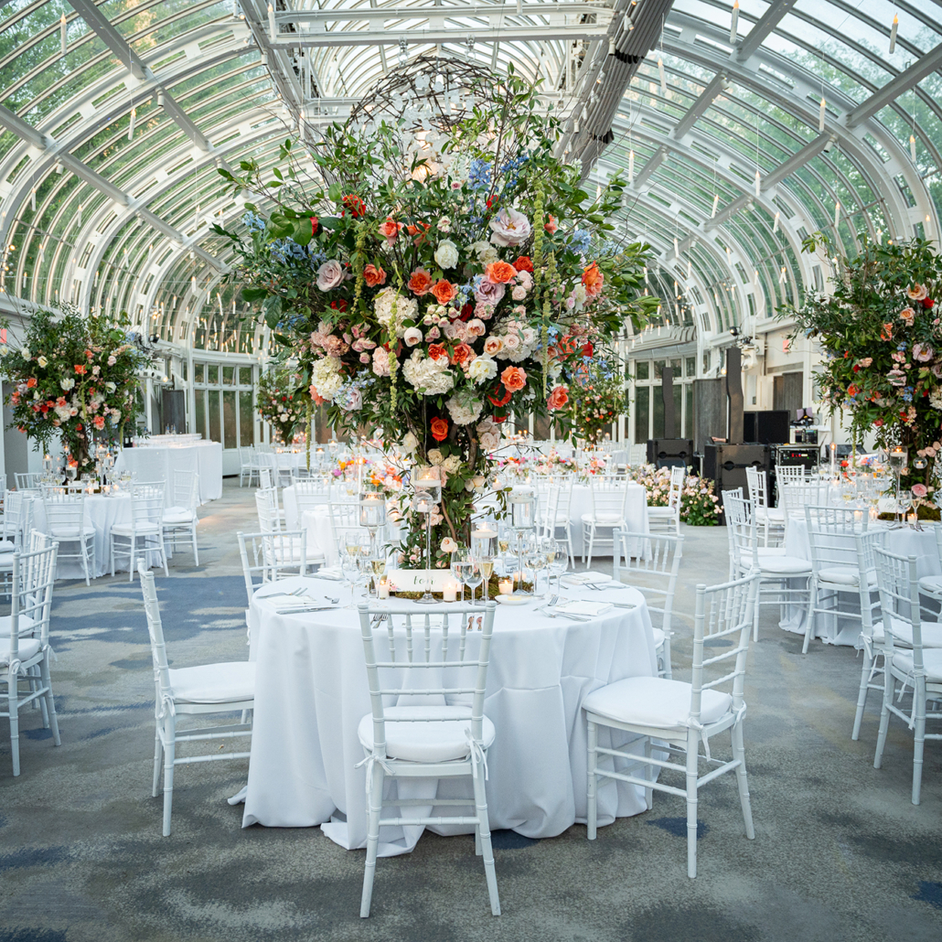 Kelsey and Alex Wedding - High Centerpiece - Brooklyn Botanic Garden - Cappy Hotchkiss Photography