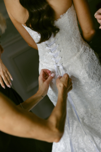 Corey and Hendrik Wedding - Bride Getting Ready - Private Club - Raegan Buckley