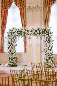 Corey and Hendrik Wedding - Floral Arch - Private Club - Raegan Buckley