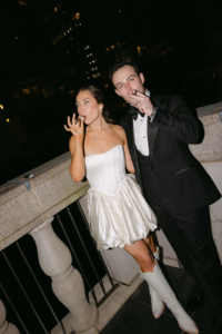 Corey and Hendrik Wedding - Bride and Groom Portrait - Private Club - Reagan Buckley